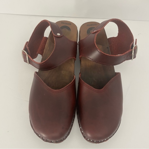 Troentorp’s Burgundy Leather Swedish Clog Sandals | EU 40 (US 9.5-10) - Picture 9 of 16